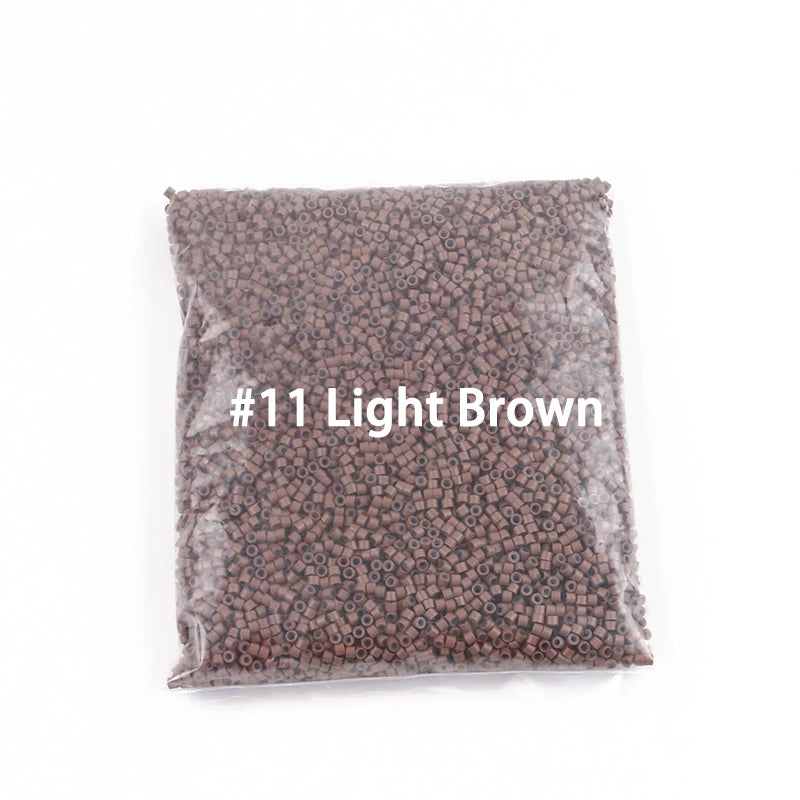 10000 Pieces 4.0 X 2.0mm Silicone Lined Micro Rings Beads Tubes Links for Hair Extensions 8 Colors Optional