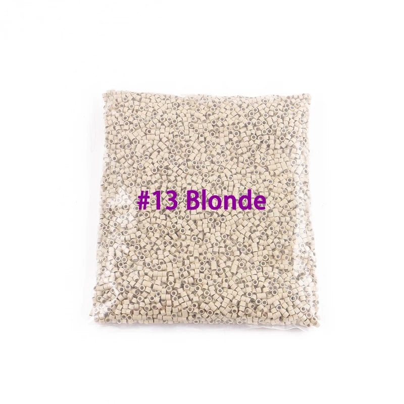 10000 Pieces 4.0 X 2.0mm Silicone Lined Micro Rings Beads Tubes Links for Hair Extensions 8 Colors Optional