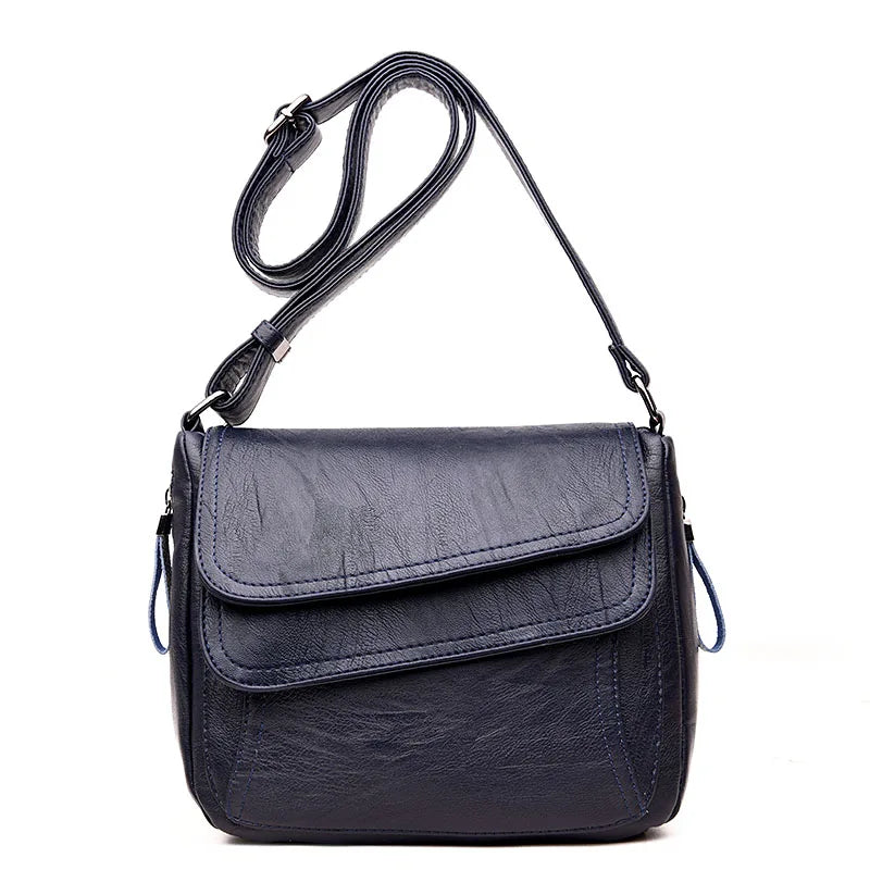 Hot Women Leather Messenger Bag Luxury Handbags Designer High Quality Female Vintage Crossbody Bags For Women Flap Shoulder Bags