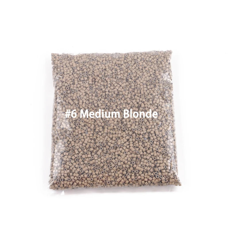 10000 Pieces 4.0 X 2.0mm Silicone Lined Micro Rings Beads Tubes Links for Hair Extensions 8 Colors Optional
