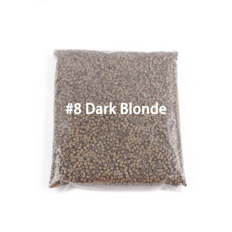 10000 Pieces 4.0 X 2.0mm Silicone Lined Micro Rings Beads Tubes Links for Hair Extensions 8 Colors Optional