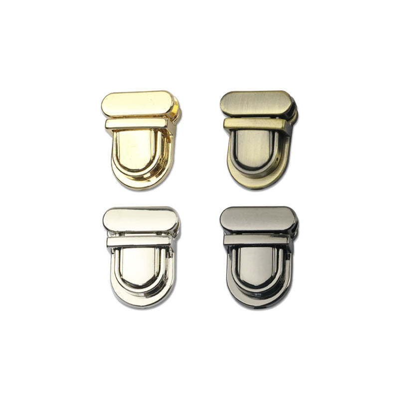 Luggage hardware accessories light gold silver die-casting screw lock mortise lock bag handbag lock hardware accessories small
