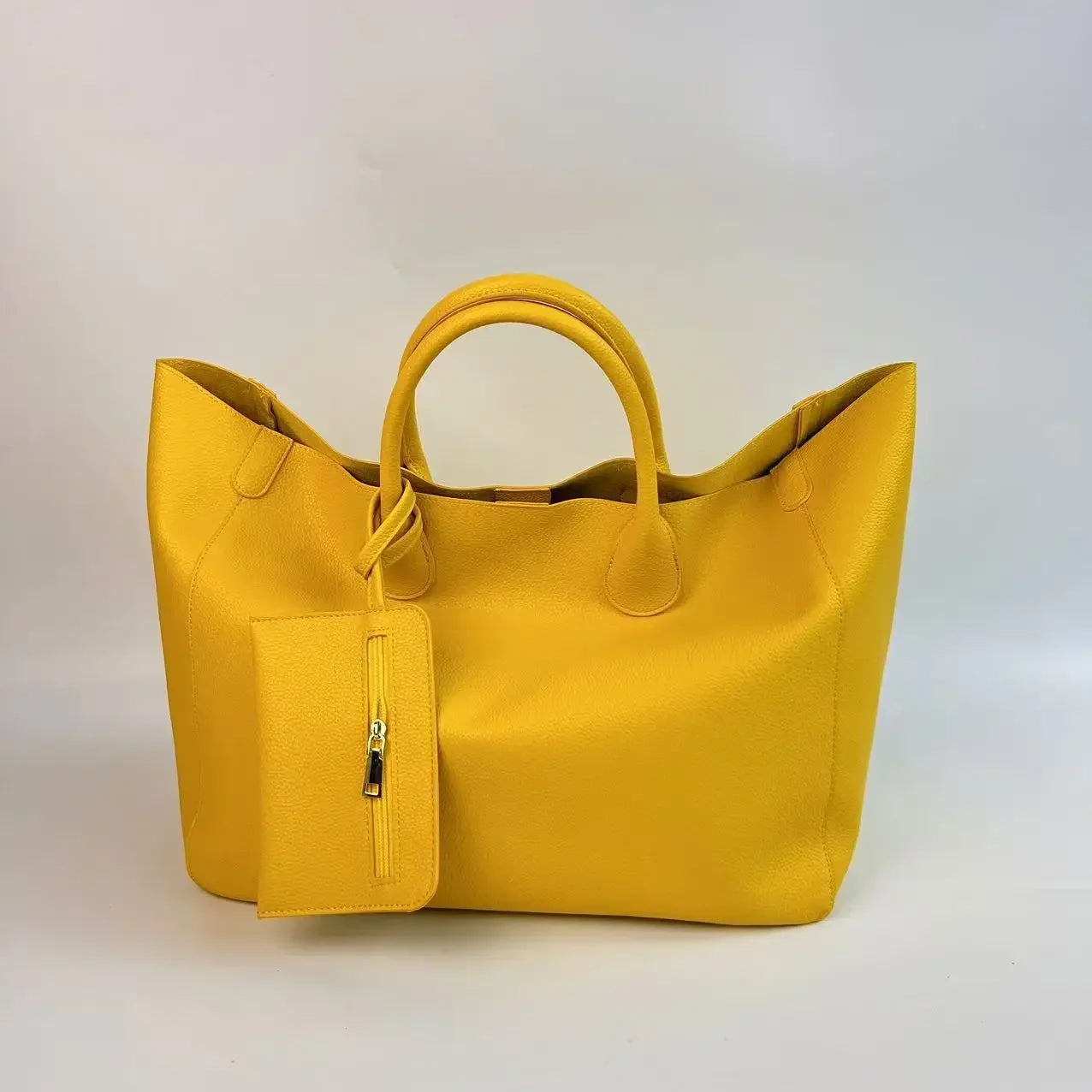 2026Sac à main surdimensionné en cuir végétalien pour femme, sac de shopping de grande capacité, simple et polyvalent